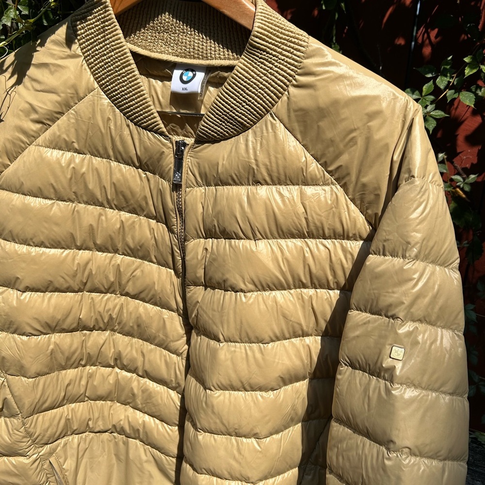BMW Tan Goose down Puffer Jacket Unisex 2XL